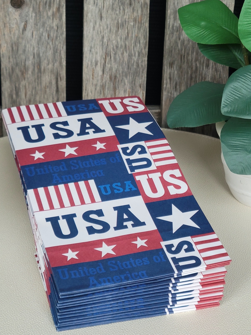 Patriotic USA Paper Bag Set of 15